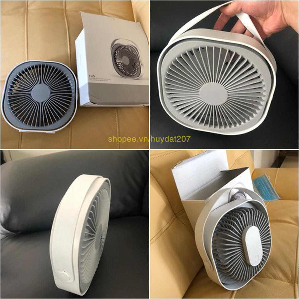 Quạt Mini Để bàn Làm Việc, Sạc Tích Điện, Kích Thước 20x20cm - Sang Trọng, Lịch Sự | BigBuy360 - bigbuy360.vn