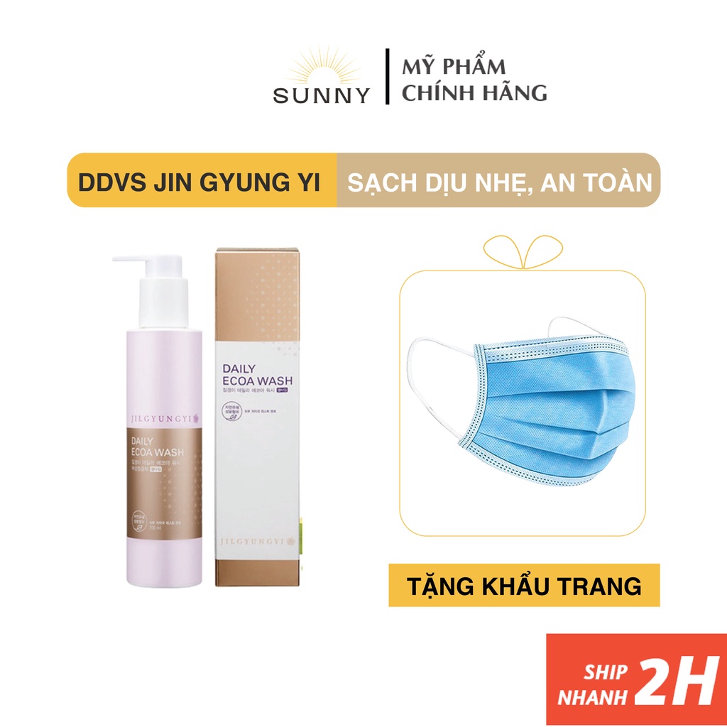 Dung dịch vệ sinh phụ nữ Jil Gyung Yi Hàn Quốc 200ml, sạch dịu nhẹ, an toàn, PH 5.5 Jilgyungyi