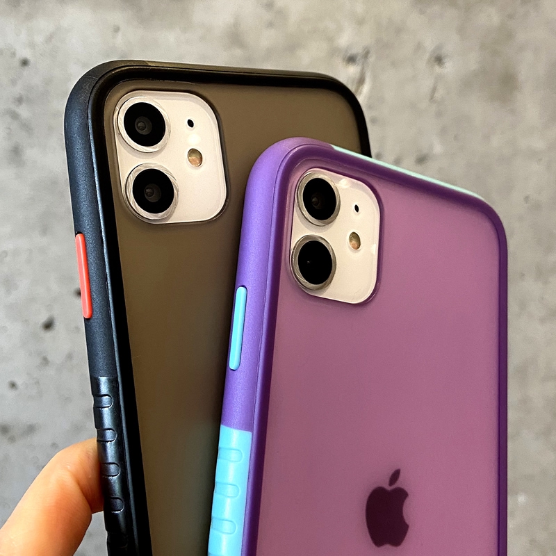 Ốp điện thoại màu tương phản chống rơi vỡ cho IPHONE 11 PRO MAX 7 8 PLUS XR XS MAX | BigBuy360 - bigbuy360.vn