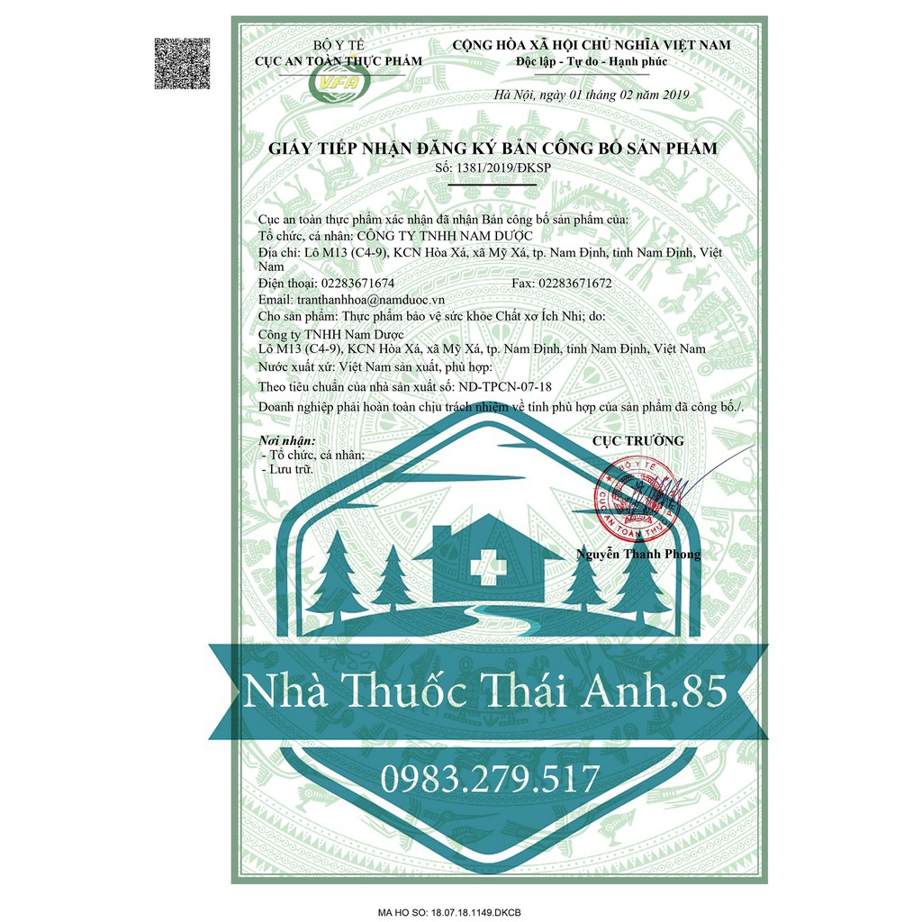 Chất Xơ Tự Nhiên Ích Nhi