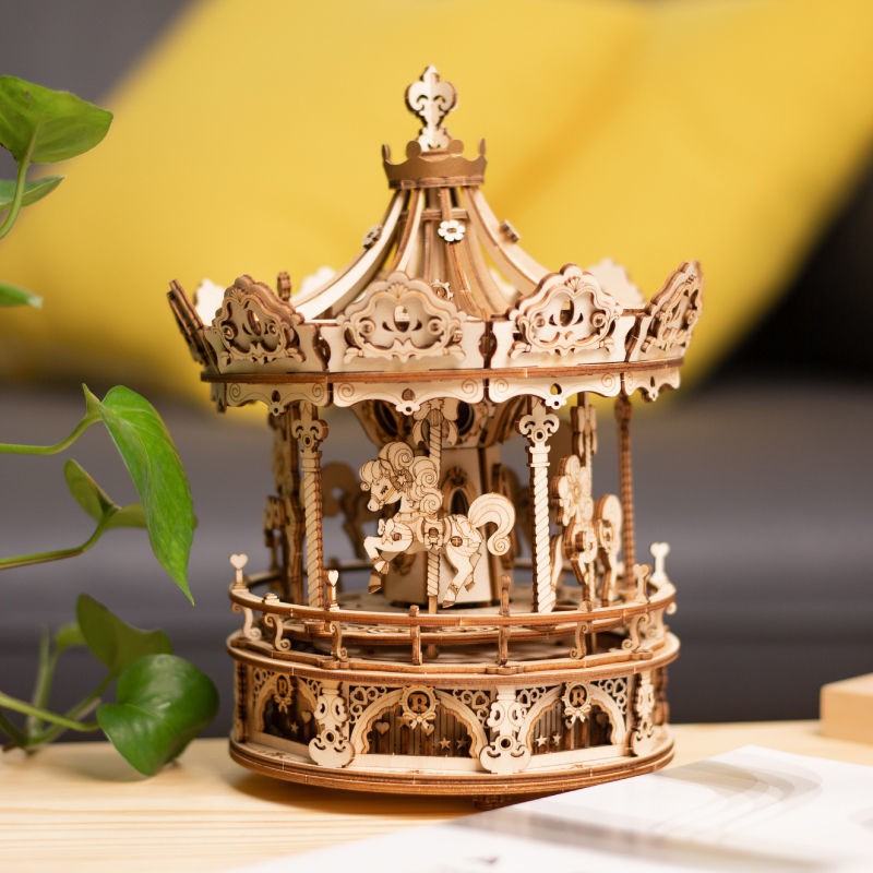 【Giai điệu đẹp】Ruotai music box diy music box Ruoke wooden machinery children adult handmade toys creative gifts