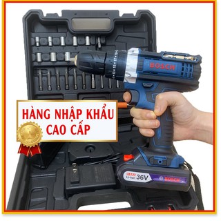 MÁY KHOAN PIN BẮT VÍT BOSCH 36V - 3 CHỨC NĂNG - ĐẦY ĐỦ ĐỒ NGHỀ - KHOAN TƯỜNG BẮN VÍT