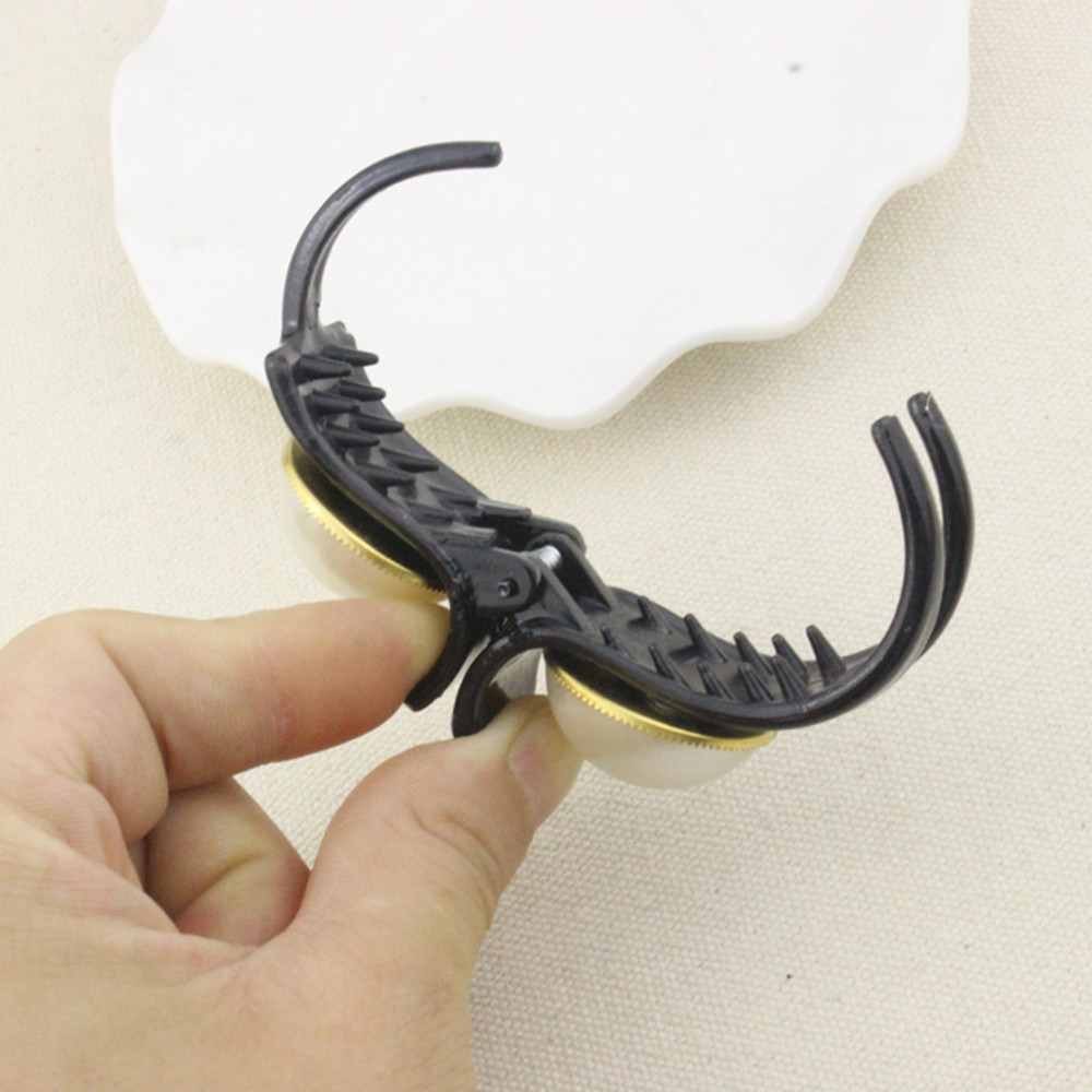 (Hàng Mới Về) Kẹp Tóc Càng Cua Đính Ngọc Trai Màu Đen Thời Trang Cho Nữ