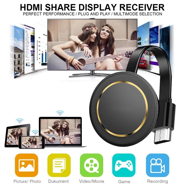 MIRASCREEN Thiết Bị Chia Sẻ Hình Ảnh Không Dây 5g Hdmi Dongle Ezcast 4k Cho Youtube Google Chromecast