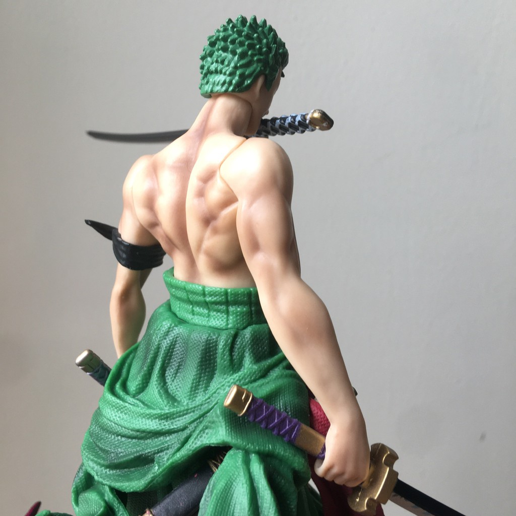 Mô hình Zoro Figure Mô Hình One Anime Manga One Piece Cao 20Cm - 2 Tay + 2 Đầu Cực Chất