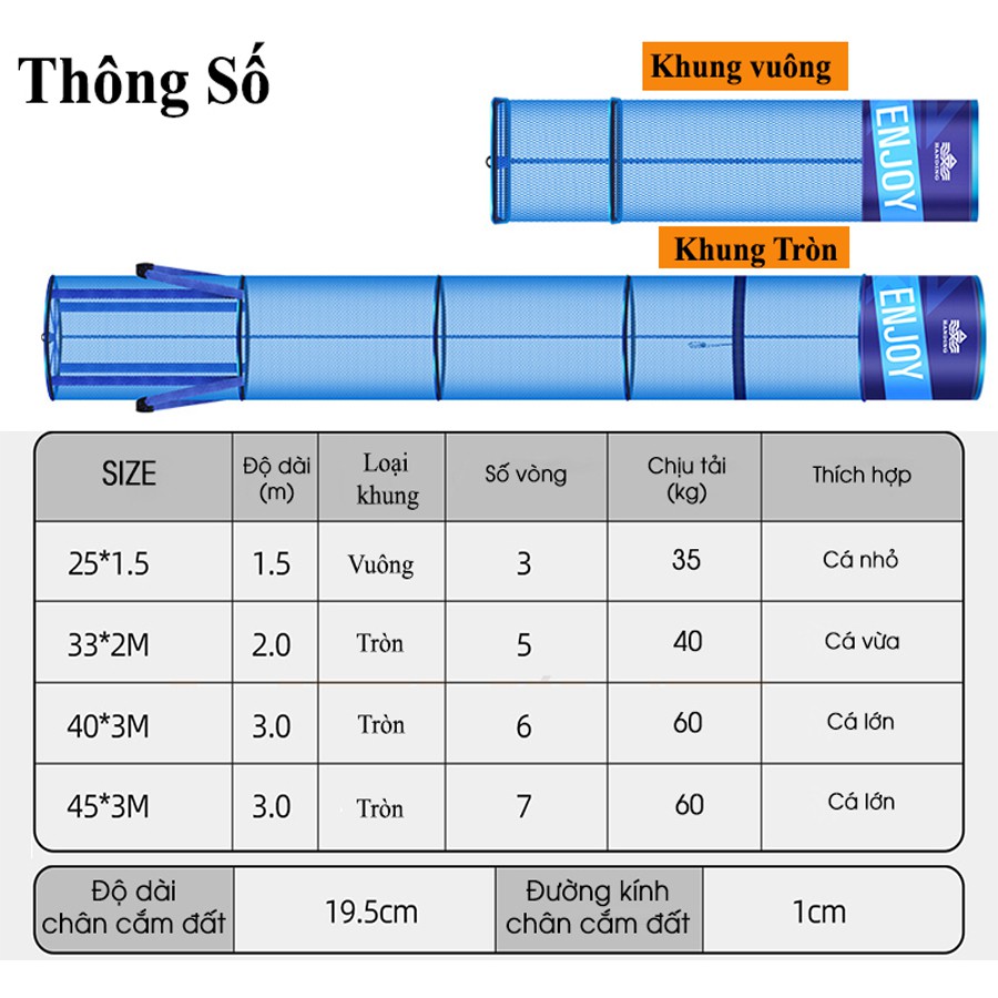 Giỏ Đựng Cá Rọng Đựng Cá Handing Enjoy hàng cao cấp chuyên dùng câu đài câu đơn KK-30