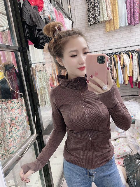 [Size M, L, XL]. Áo Khoác Thể Thao Nữ Ôm Body Mẫu Mới Hàng Cao Cấp  2020 MT21 & V21 | BigBuy360 - bigbuy360.vn