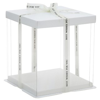 {COMBO05} 5 Hộp bánh sinh nhật trong suốt kích thước 28x28 cao 35 cm ( 3 chi tiết )