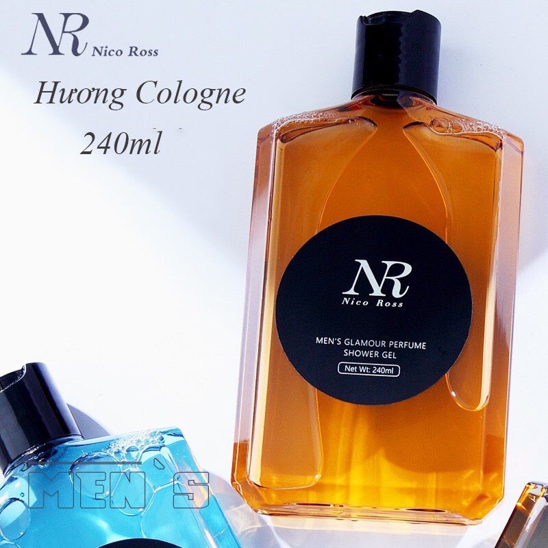 Sữa tắm nước hoa Blueman Men's  hương thơm dài lâu dưỡng ẩm 500ml - 240ml