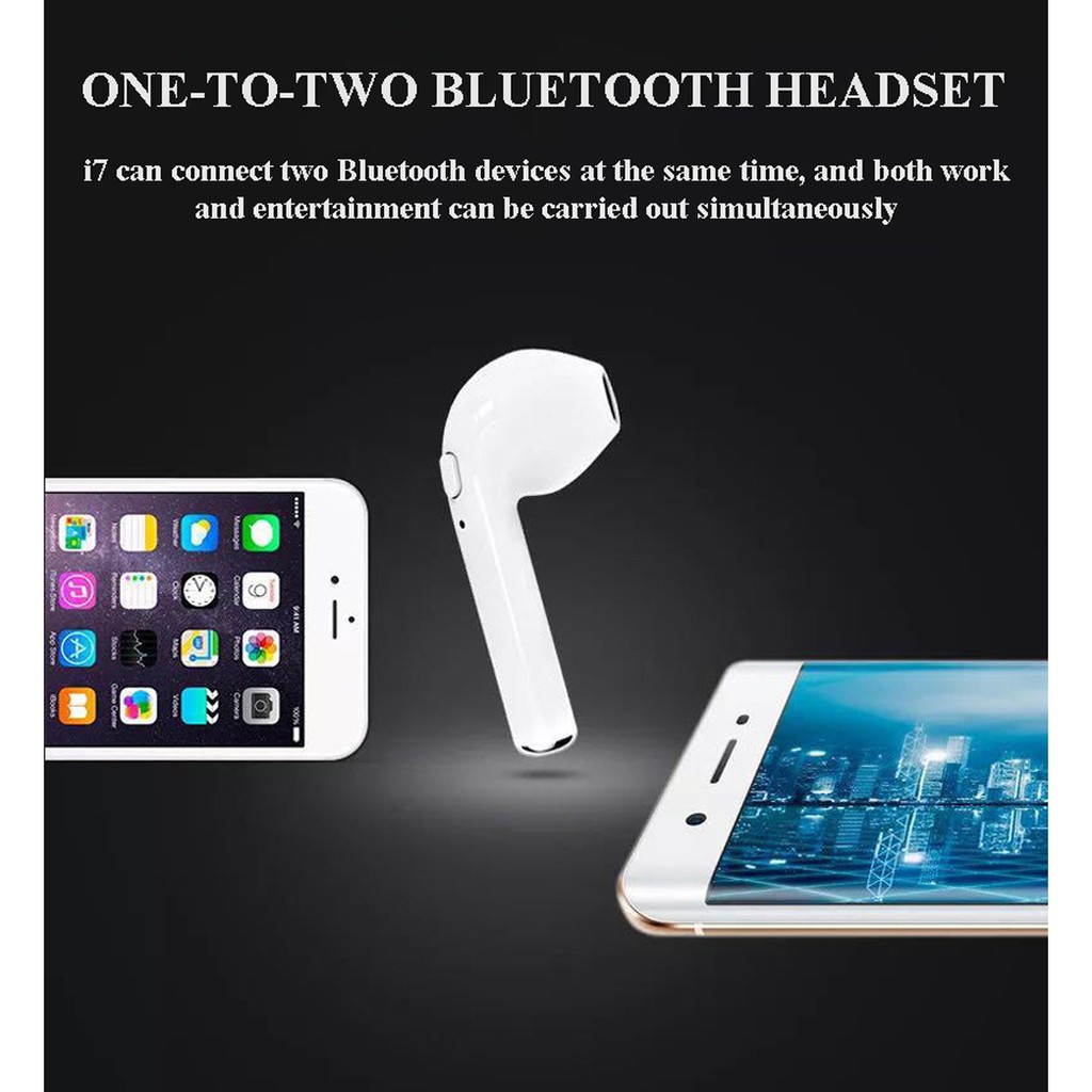 Tai Nghe Bluetooth Không Dây Cho Iphone Xr Xs Max 8 7 6 6s Samsung I7