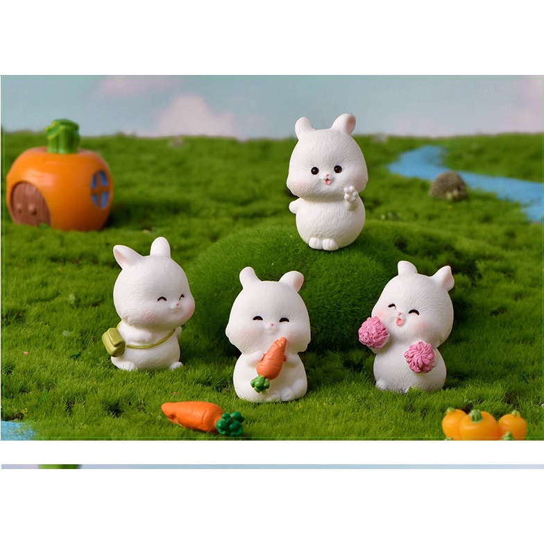 Tượng Thỏ Con Mini Dễ Thương Trang Trí Phòng Học,Phòng Ngủ HT783 Giá Rẻ