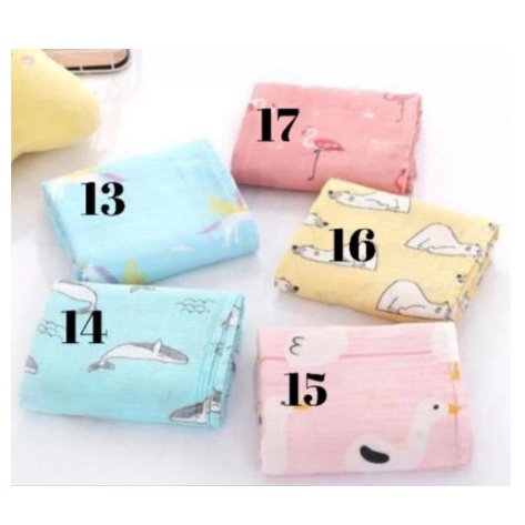 Khăn tắm 100% sợi tre quấn bé, gối đầu 2 lớp cho bé sơ sinh size to đa năng tiện lợi mềm mại