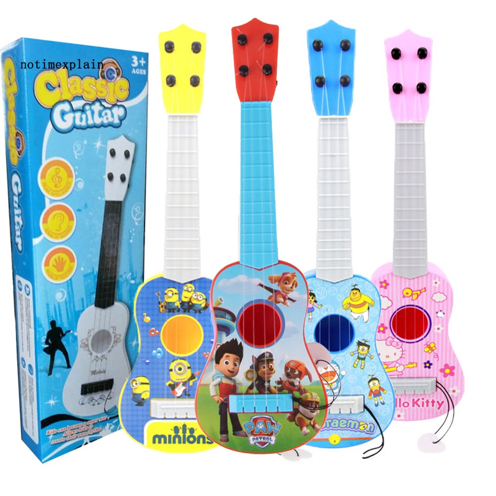 Đàn ghi ta ukulele mini hình Hello Kitty Doraemon dễ thương cho bé