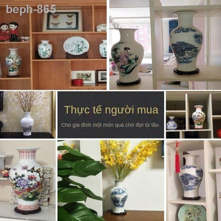 ♦ ✜ ● Jingdezhen bình gốm trang trí phòng khách cắm hoa gia cầm hiện đại tủ rượu thủ công nhỏ