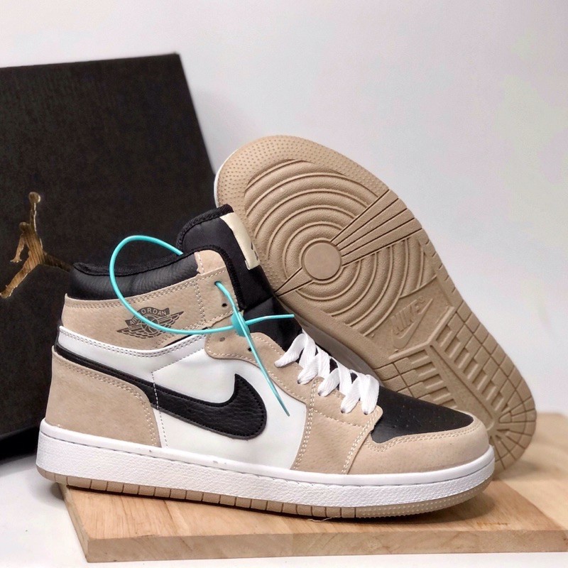 ✔️GIÀY AIR JORDAN CỔ CAO NAM NỮ NÂU- TRẮNG