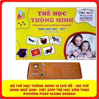BỘ THẺ HỌC THÔNG MINH CHUẨN GLENN DOMAN LOẠI TO 18 CHỦ ĐỀ CHO BÉ