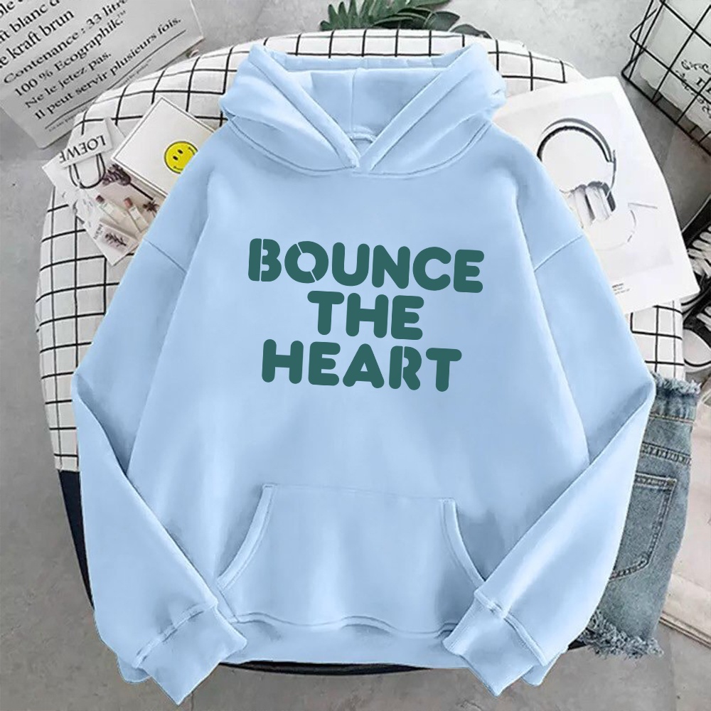 ÁO KHOÁC HOODIE NỈ UNISEX IN BOUNCE THE HEART CỰC ĐẸP THỜI TRANG BB HOODIE