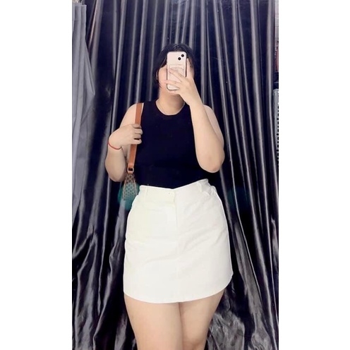 Áo croptop 3 lỗ chất thun gân Bigsize