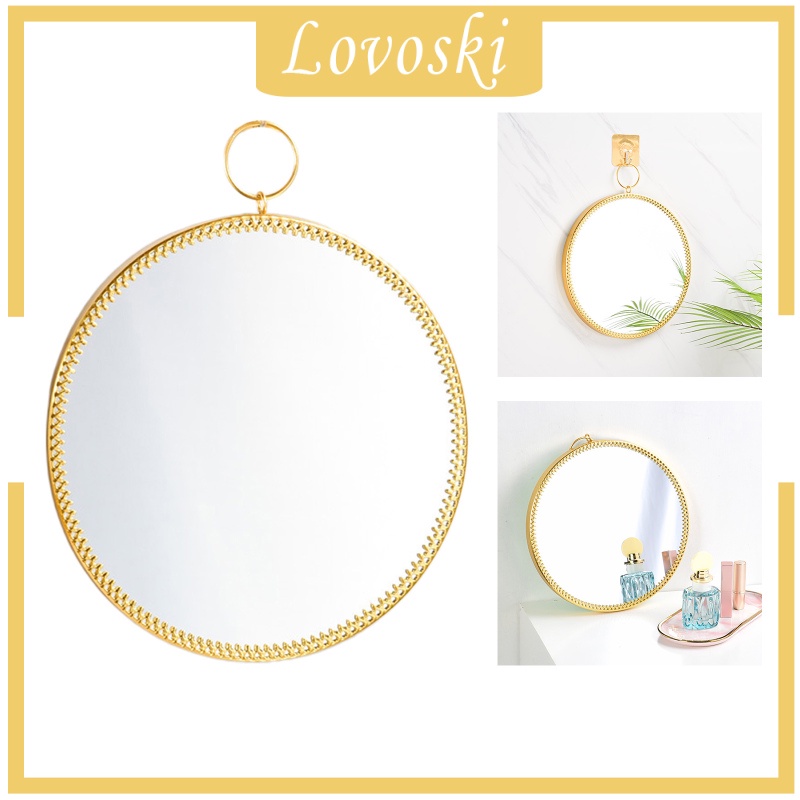 [LOVOSKI]Round Mirror Makeup Vanity Dressing Mirror Bathroom Mirrors