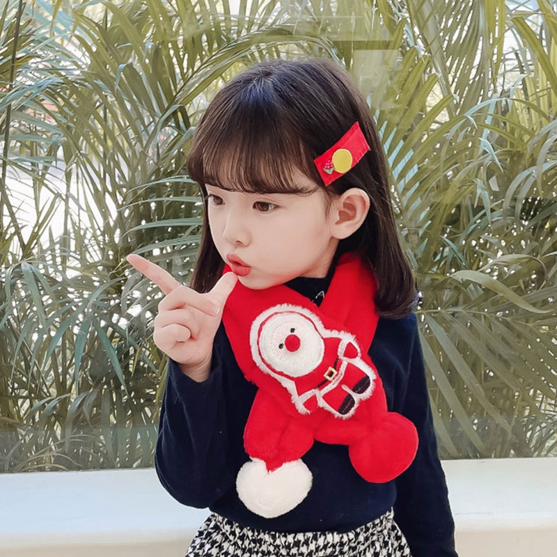 Khăn Choàng Cổ Bằng Vải Bông Dày Dặn Giữ Ấm Mùa Thu Đông Cho Bé