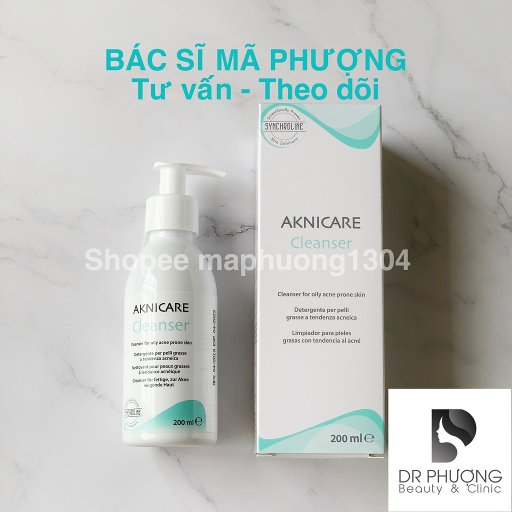 Sữa rửa mặt Aknicare cho da dầu mụn, kiềm dầu, giảm viêm 200ml