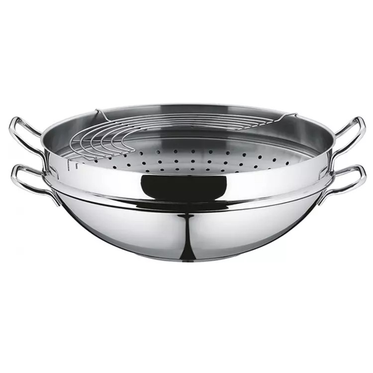 Chảo kèm xửng hấp WMF Wok Macao 36cm [HÀNG ĐỨC]