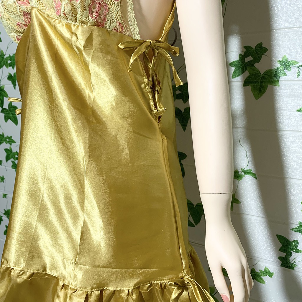 Đầm ngủ sexy dáng xòe nhiều màu, chất phi lụa mềm mịn, quyến rủ, D5 | WebRaoVat - webraovat.net.vn