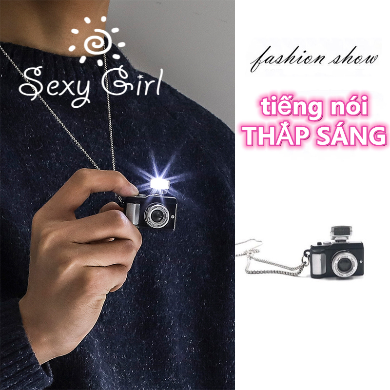 Dây Chuyền Mặt Hình Camera Độc Đáo Phong Cách Hip Hop Cổ Điển Thời Trang