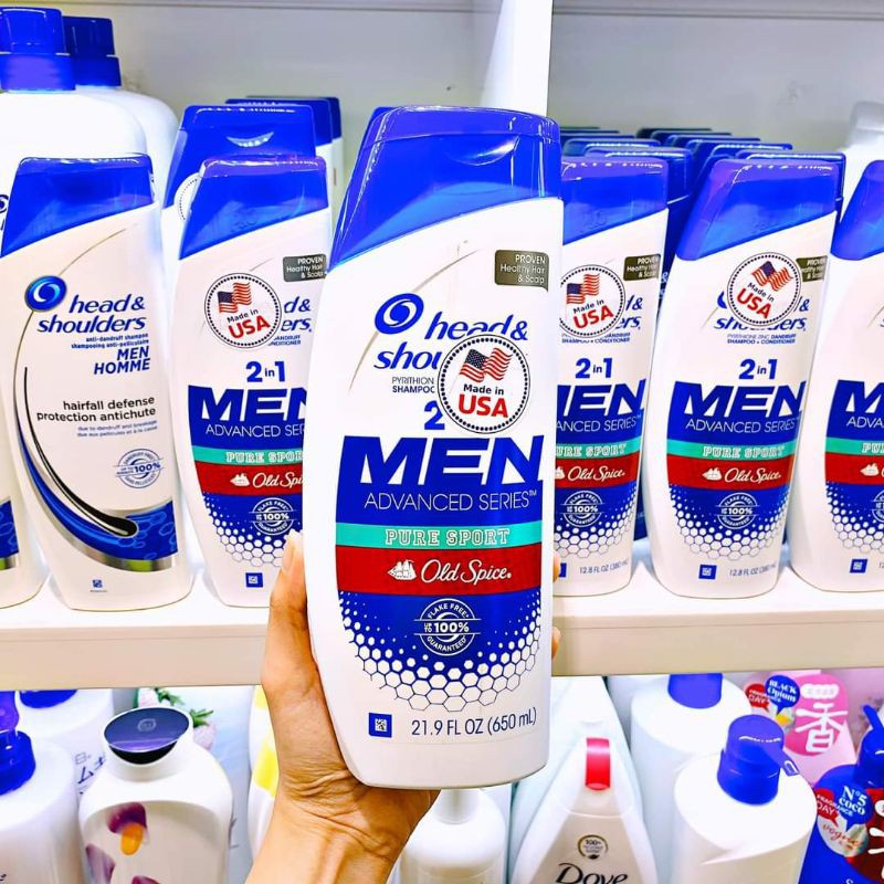 DẦU GỘI HEAD AND SHOULDERS 2 IN 1 MEN PURE SPORT 650ML