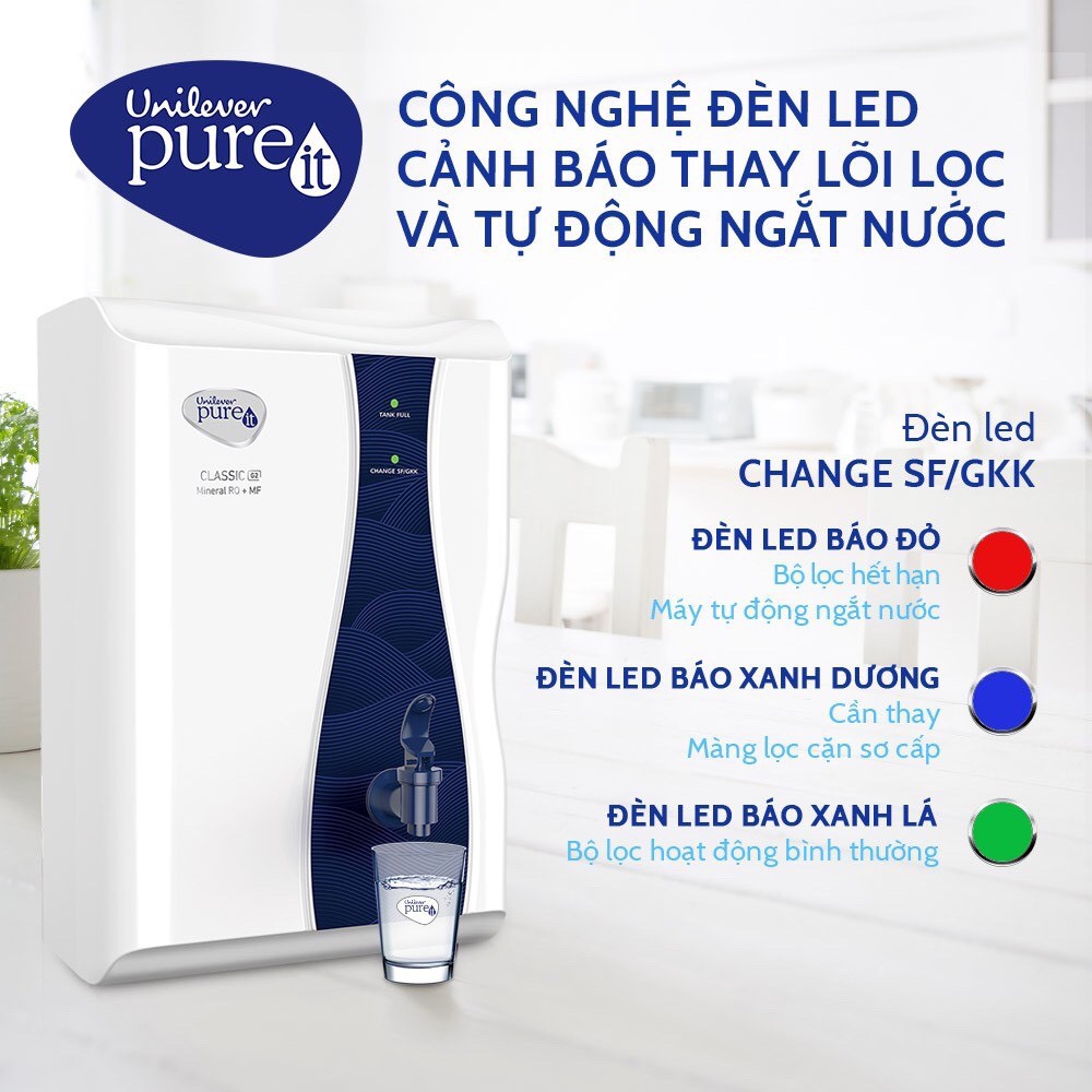 [Lắp đặt tại nhà toàn quốc] Máy lọc nước cao cấp Unilever Pureit Casa G2 (RO + MF) - 6000lít