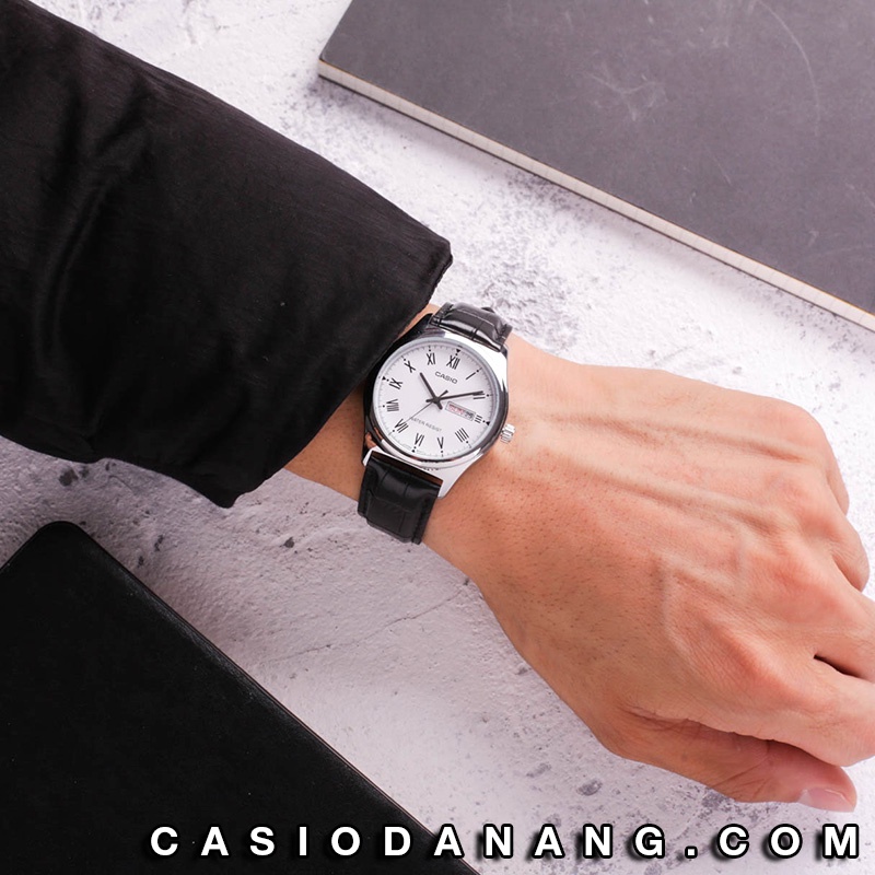 Đồng hồ nam dây da Casio Standard chính hãng Anh Khuê MTP-V006L-7BUDF (38mm)
