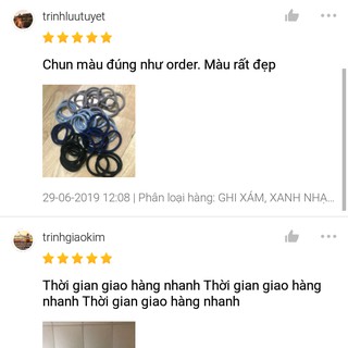 SET 10 Chun Buộc Tóc Trơn Style Hàn Quốc