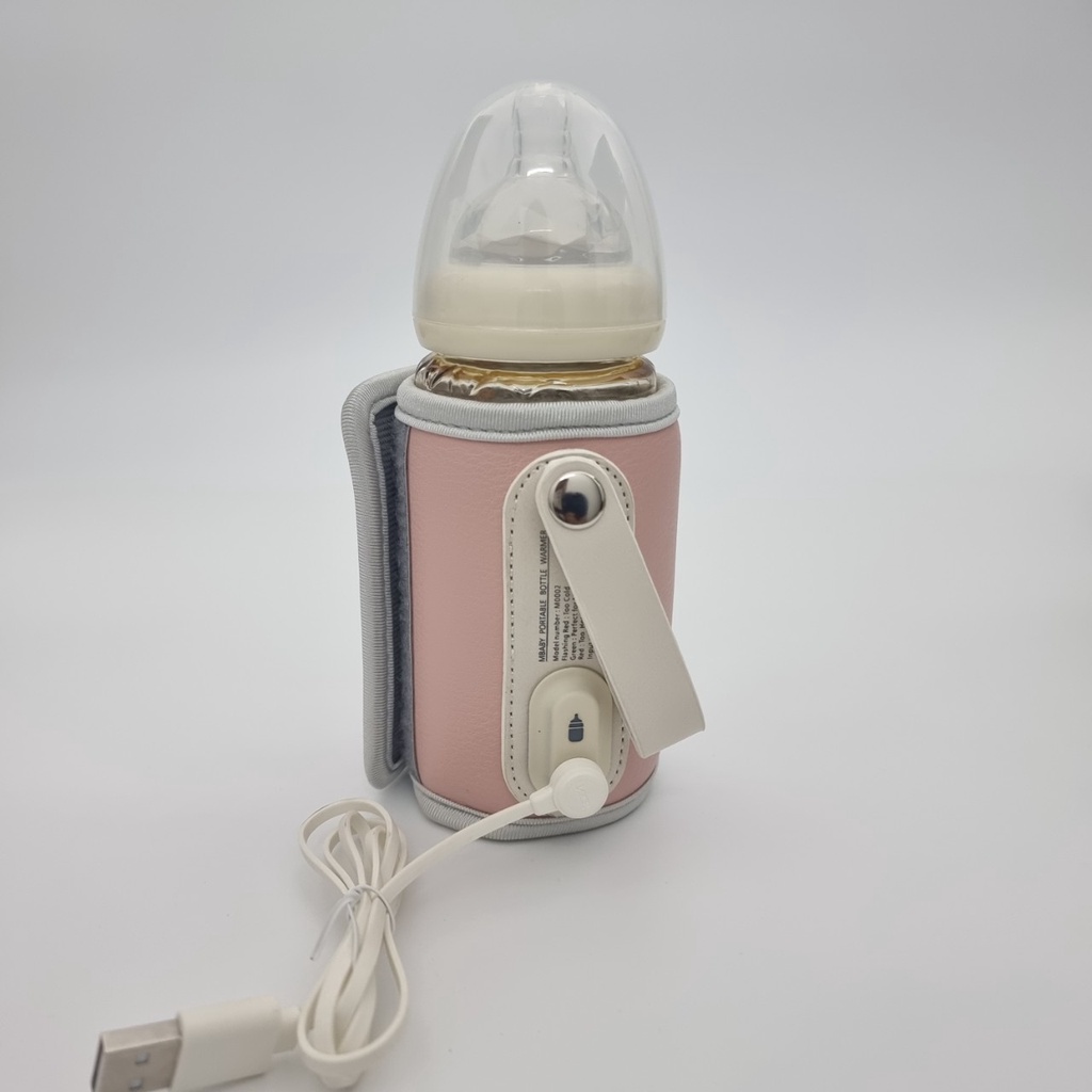 Túi Ủ Bình Sữa Di Động Cho Bé Bằng Da Mbaby Cao Cấp