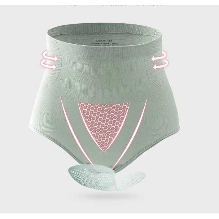 Quần Lót Kháng khuẩn nữ Hàng Có Sẵn Cotton Không Đường May Lưng Cao Không Đường May Tạo Cảm Giác Thoáng Khí Phong Cách Nhật Bản