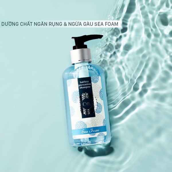 Combo Dầu Gội sạch gàu và ngừa rụng kích thích mọc tóc Tinh Dầu Bạc Hà Sea Foam 250ml - Om Fountain