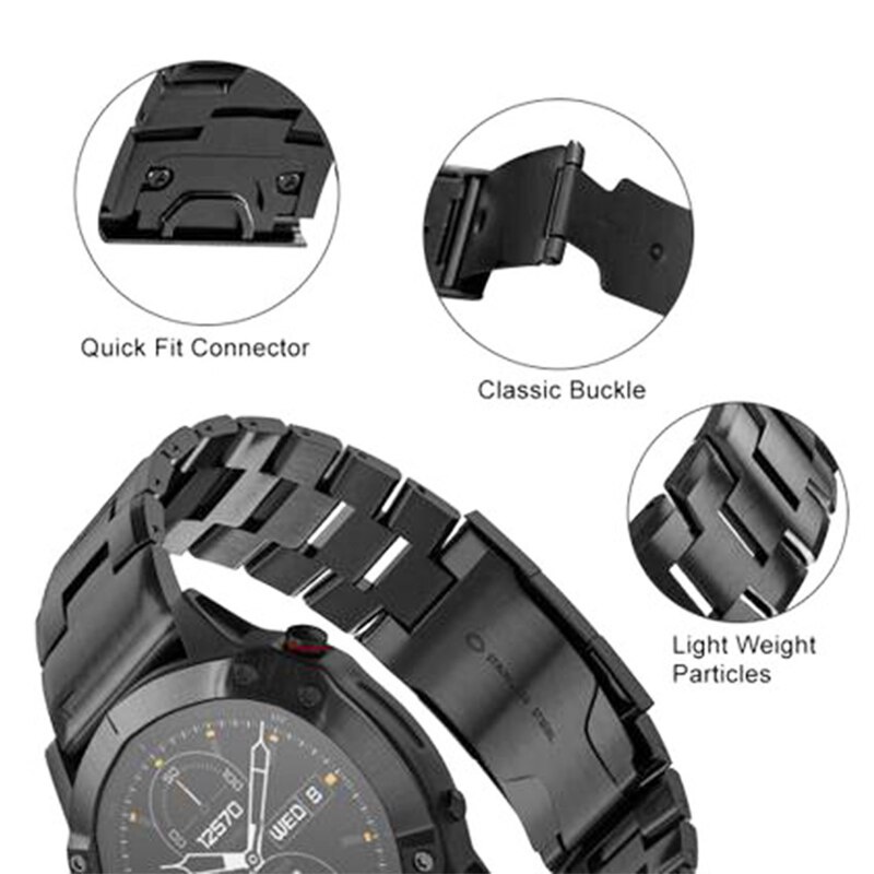 Dây Đeo Bằng Hợp Kim Titan 26Mm 22mm Cho Đồng Hồ Garmin Fenix 7 7X Epix