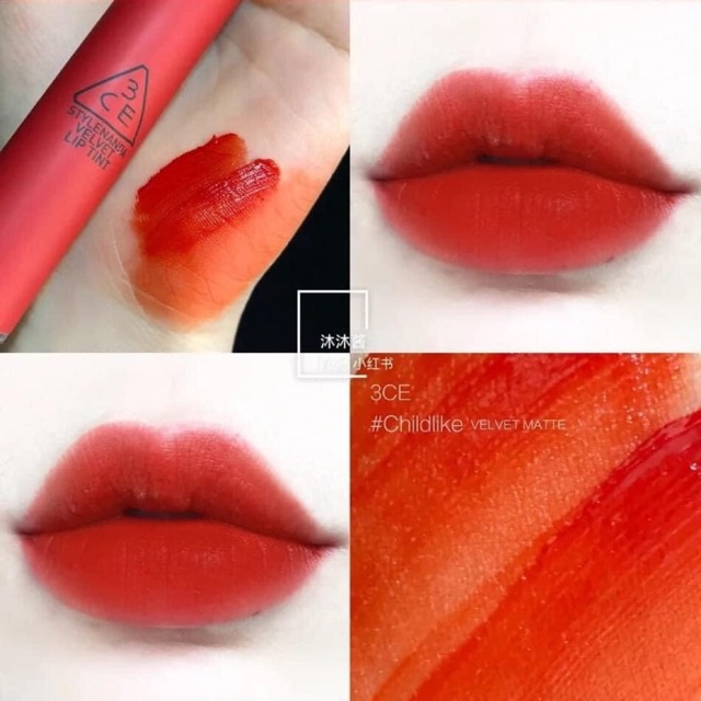 Son Kem Lì 3CE VelVet Lip Tint – Child Like (Đỏ cam)