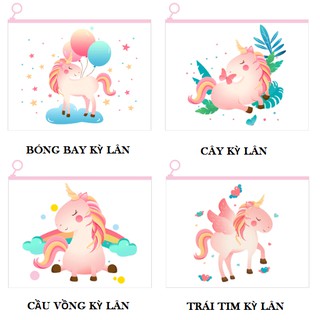 Ví Zip Unicorn Hồng