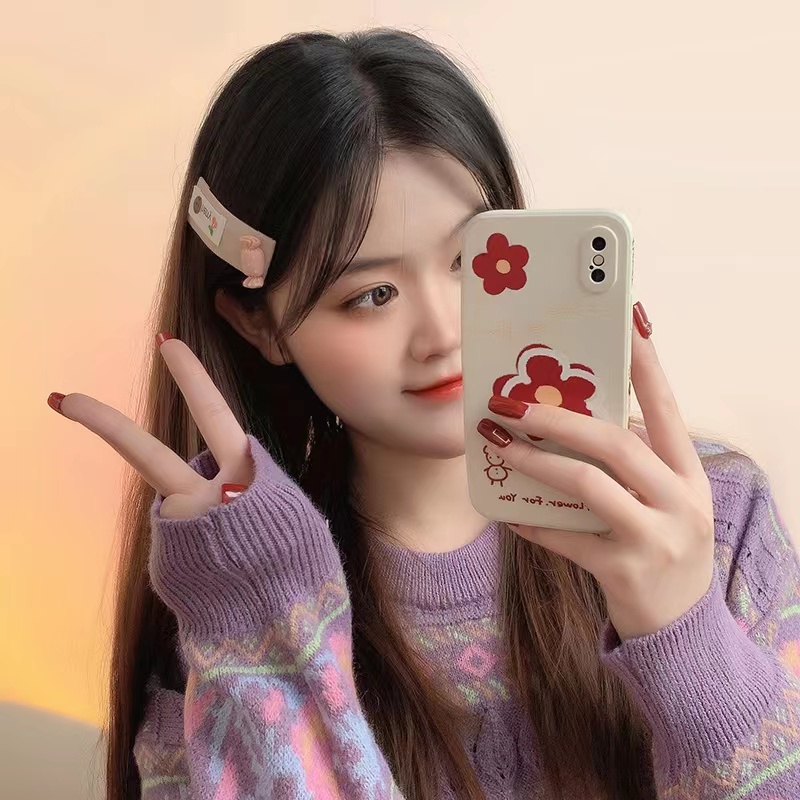 Kẹp tóc họa tiết hình gấu dễ thương cho bé gái