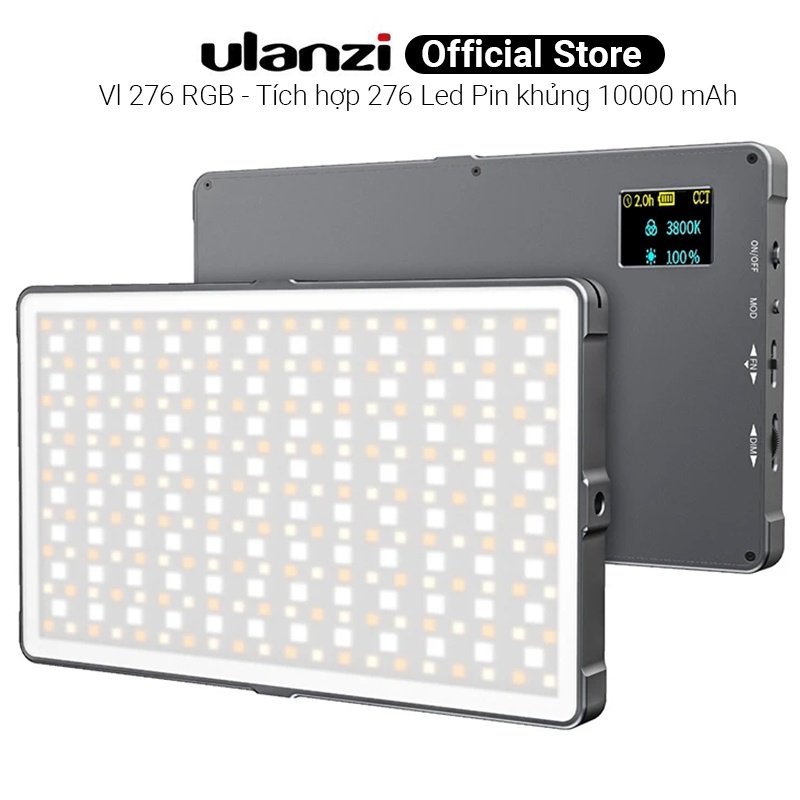 Đèn led Studio Ulanzi VIJIM VL276 RGB FillLight - 18W 5600K pin khủng 10000Mah