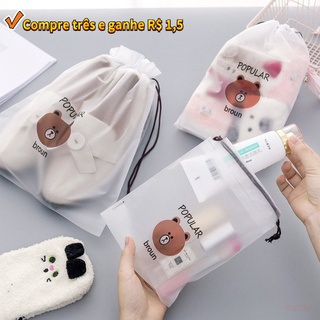 Túi Đựng Đồ Trang Điểm / Đồ Vệ Sinh Cá Nhân Trong Suốt Chống Thấm Nước Có Dây Rút Tiện Dụng Mang Theo Du Lịch