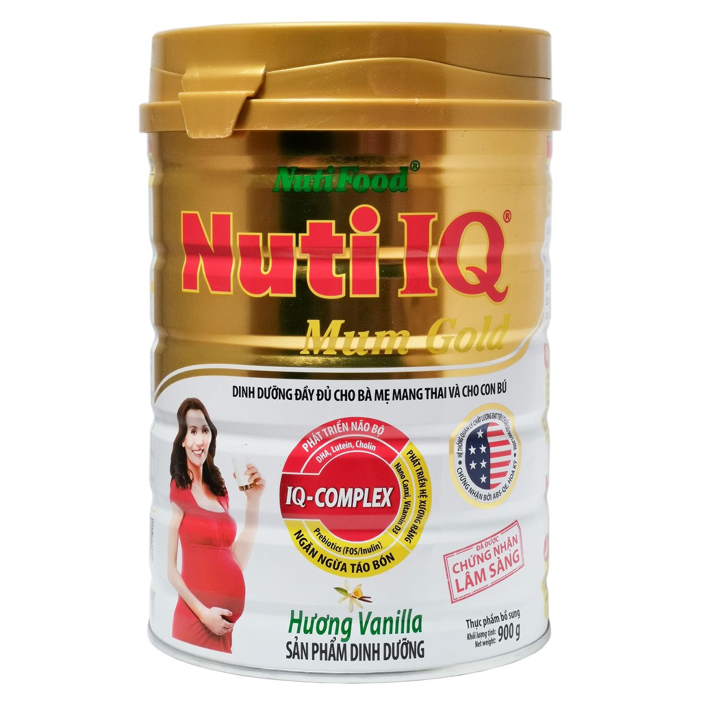 Sữa mẹ bầu Nuti IQ Mum Gold Vani/ Chocola 900g