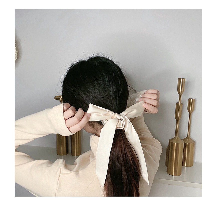 Dây buộc tóc đuôi ngựa thắt nơ lớn kiểu dáng đơn giản thời trang D062601