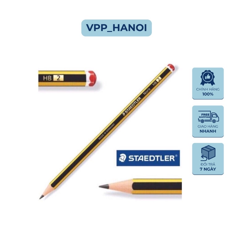 Hàng chính hãng Bút chì Đức sọc vàng đen Staedler HB-2B hàng chính hãng 100%