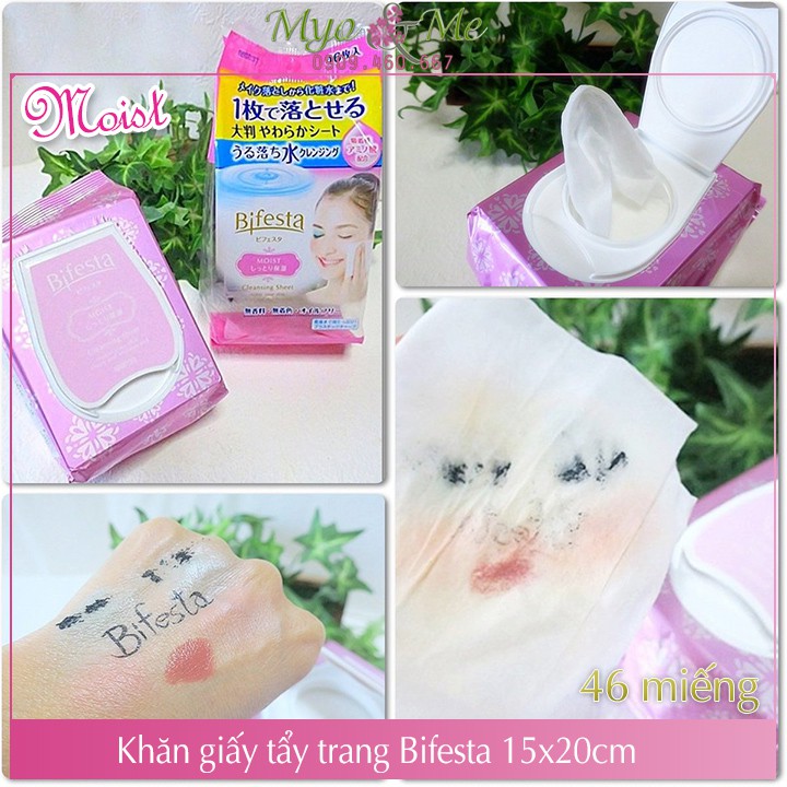 Khăn giấy ướt tẩy trang Bifesta Cleansing Sheet hộp 40/46 miếng