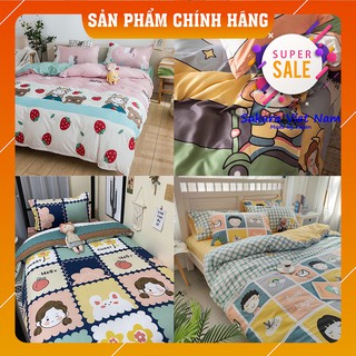 [MUA 1 ĐƯỢC 3] Bộ chăn Ga và Gối nhập khẩu Drap Cotton Poly BST Baby Love Siêu Xinh