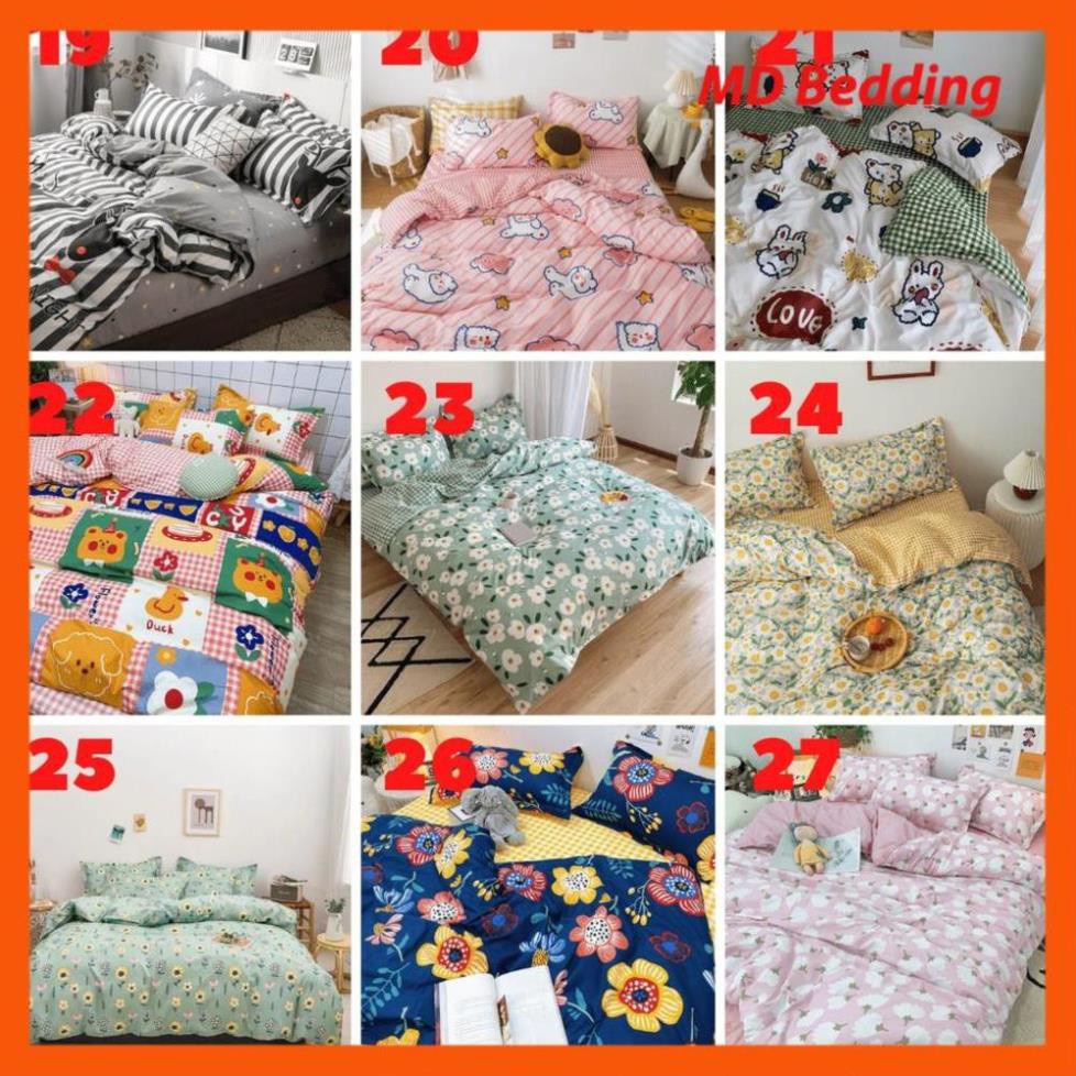 💝Free Ship - Giá sỉ💝Chăn Ga Gối Đệm Cotton Xuất Khâu Bộ 4 Món Vỏ Chăn, Ga , 2 Vỏ Gối ( Chọn Mẫu )