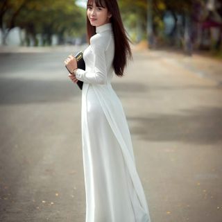 Áo Dài Lụa trắng