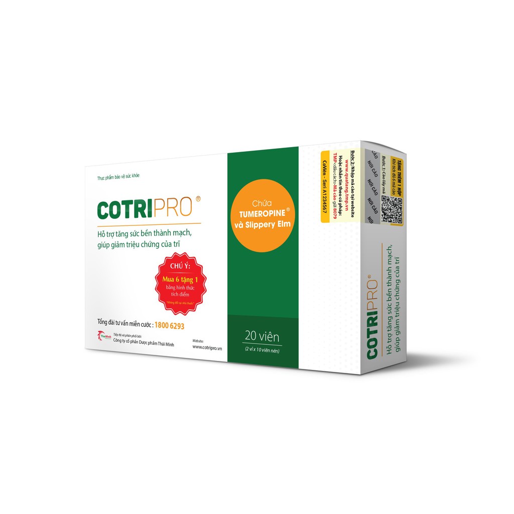Viên uống COTRIPRO   giúp giảm các triệu chứng trĩ và giảm nguy cơ tái phát