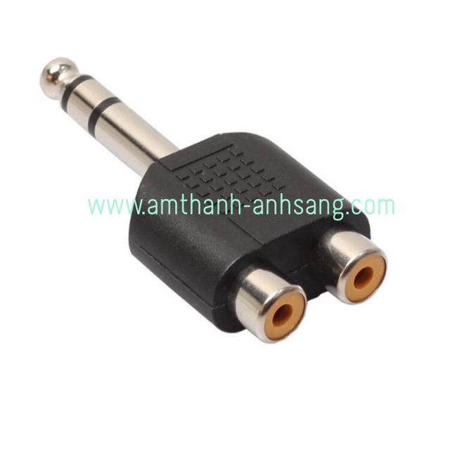 Jack chuyển 6.5 ly ra 2 đầu hoa sen, 01 cái rắc chuyển av ra 6 ly stereo, rắc chuyển 6.35mm sang hoa sen